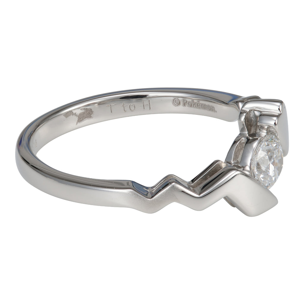 Authentic Pokemon Pt950 Pikachu tail engagement ring, Japanese anime collectible