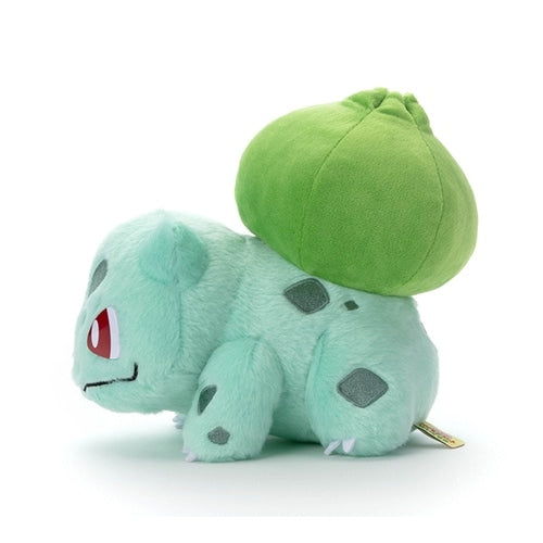 Cute Bulbasaur plushie with big eyes, made in Japan