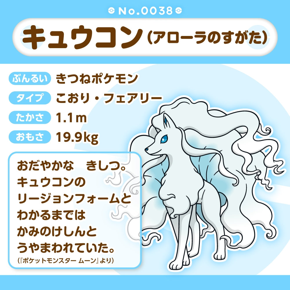 Pokémon fit Alolan Ninetales (#38) Official Plush – Pokémon Center Japan