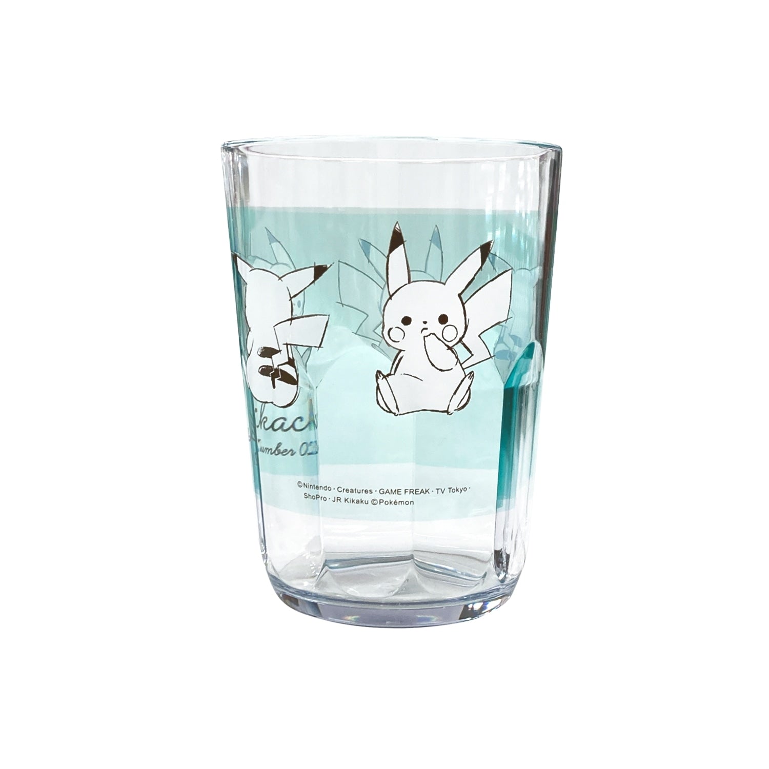 Clear tumbler "Pikachu number025" mint