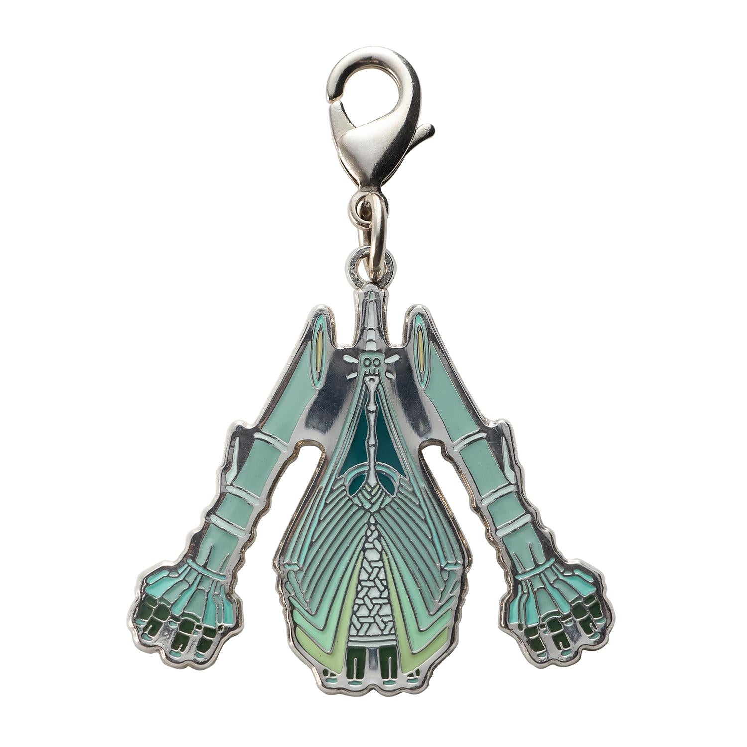 National Encyclopedia Metal Charm 797 from Japan, featuring a detailed Pokemon design
