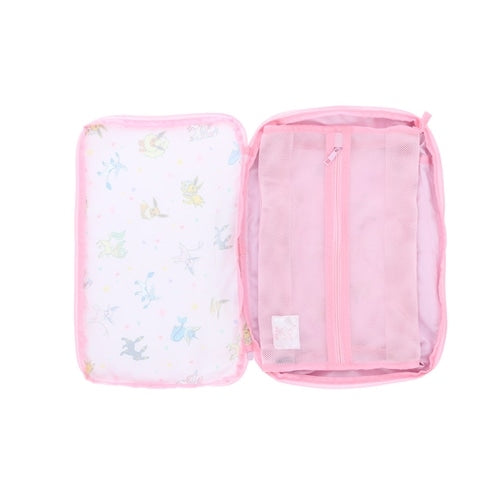 Authentic Japanese Pokemon Eevee Organizer with mesh pouch, official Pokemon Center item