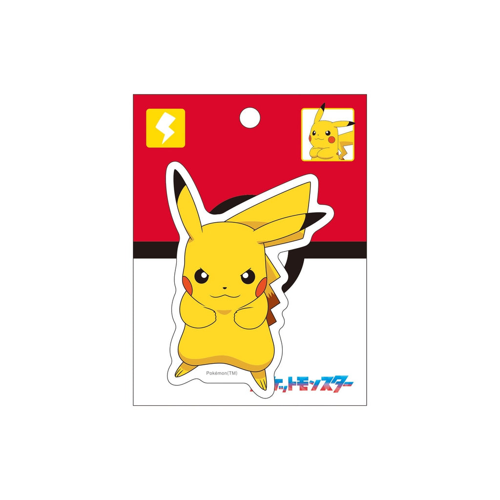Pikachu sticker from Japan, official Pokemon Center Japan item with yellow background