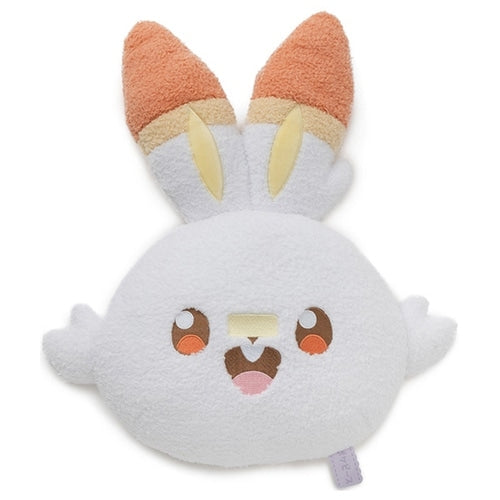 Hibani plushie face cushion with cute expression from Japan