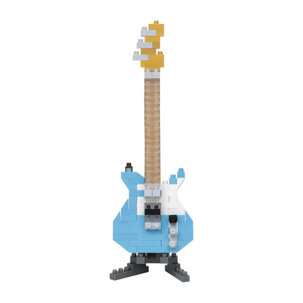 nanoblock electric guitar pastel blue