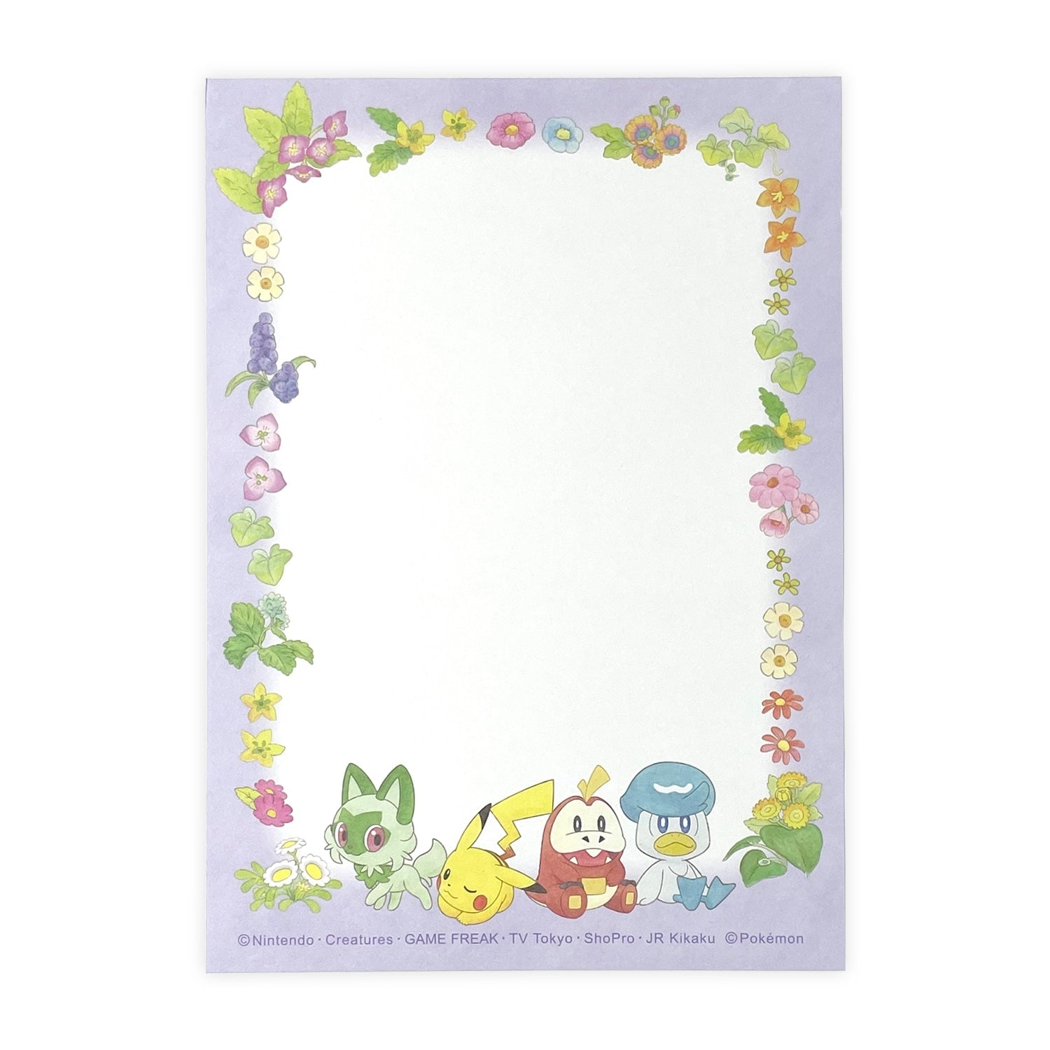 Close-up of Pokemon A6 Memo Pad from Japan, showing unique artwork and collectible design