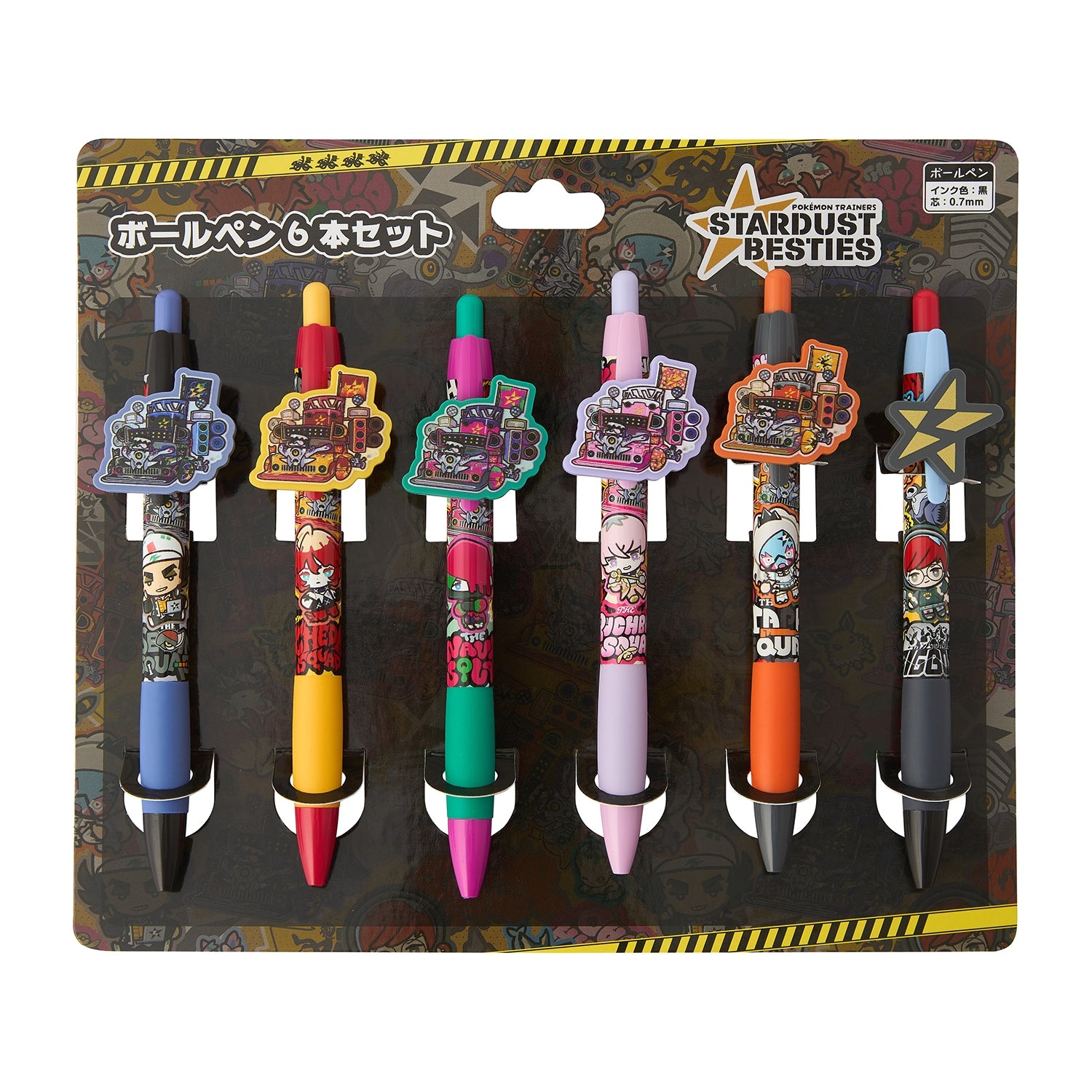 POKÉMON TRAINERS Ballpoint Pen Set with 6 unique pens from Japan