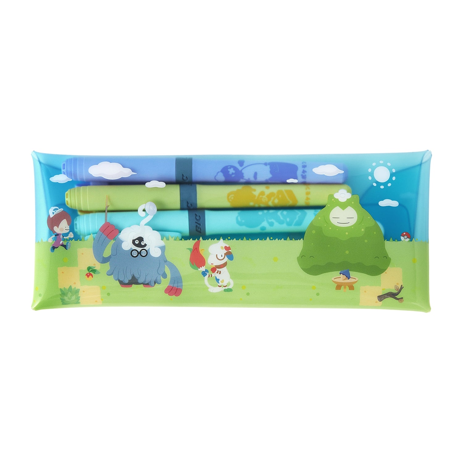 Pokémon Markers Set with Venusaur from Japan, featuring green and blue tips