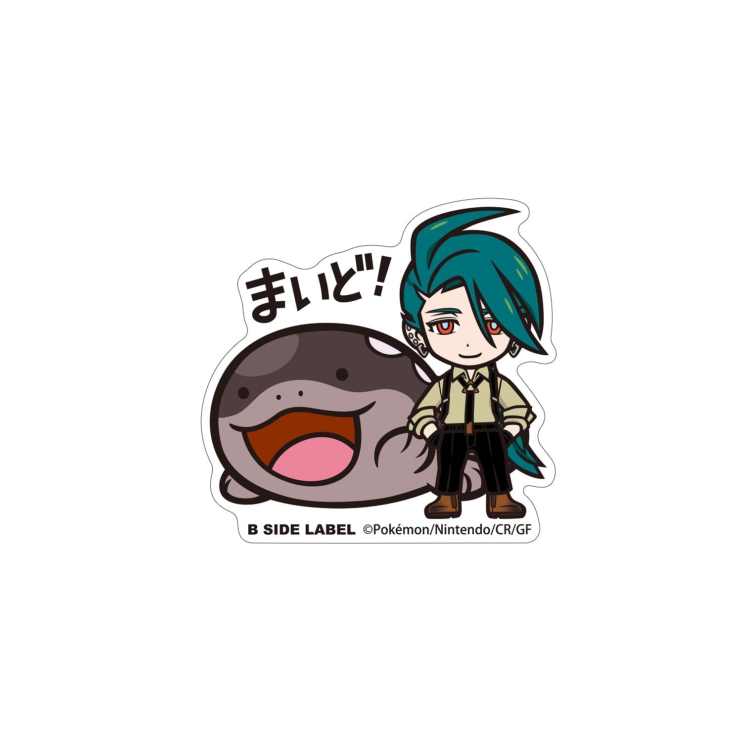 B-SIDE LABEL Pokemon Sticker Chili & Doo, featuring Clodsire, from Japan