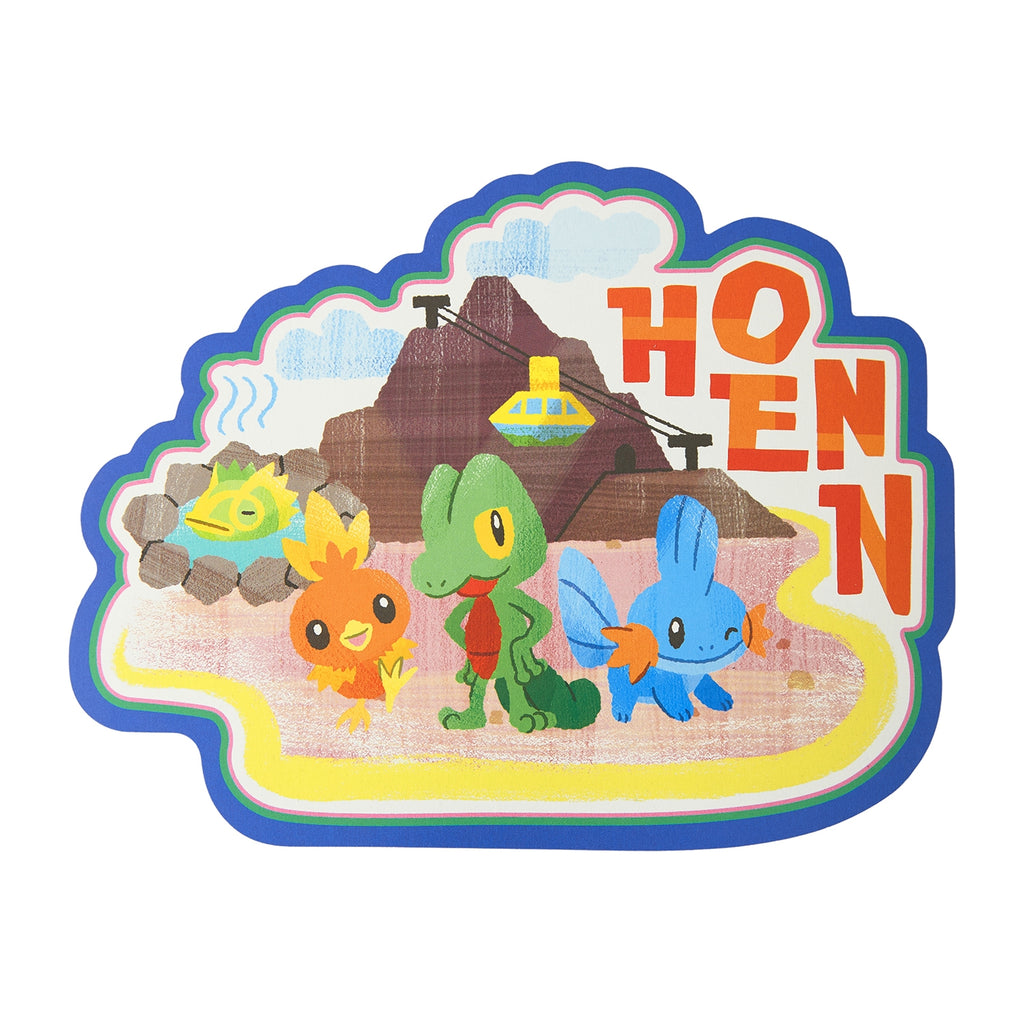 Die-cut postcard set Pokémon’s journey Kanto Hoenn Galar