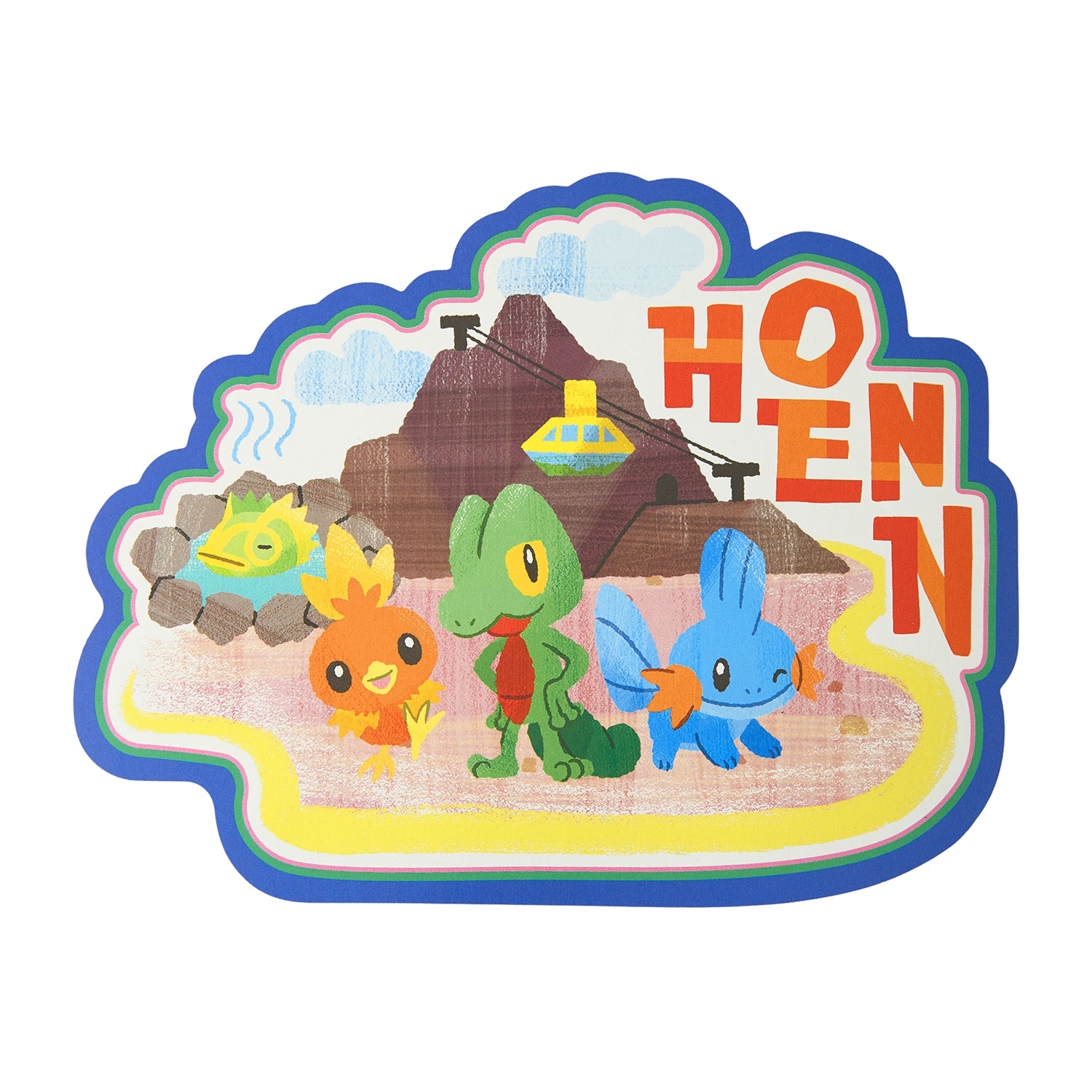 Die-cut postcard set Pokémon’s journey Kanto Hoenn Galar