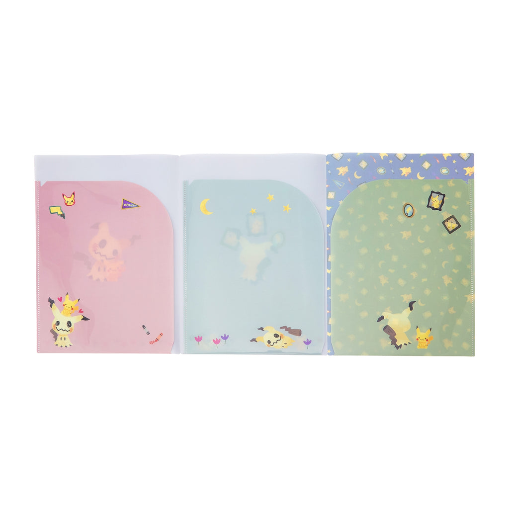 Three-sided clear file Mimikyu