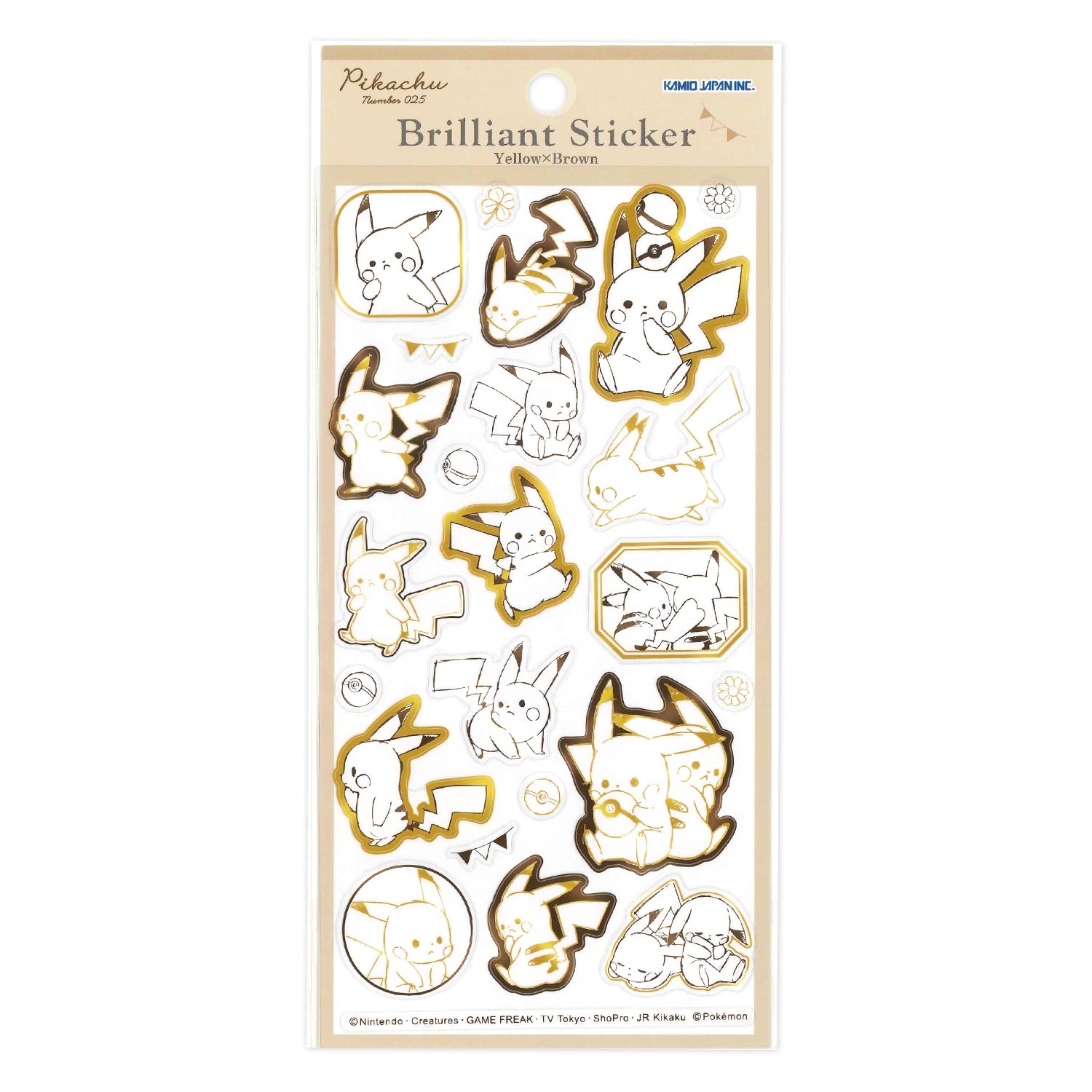 Pikachu sticker from Japan, featuring Generation 1's Mouse Pokemon with electric-type design