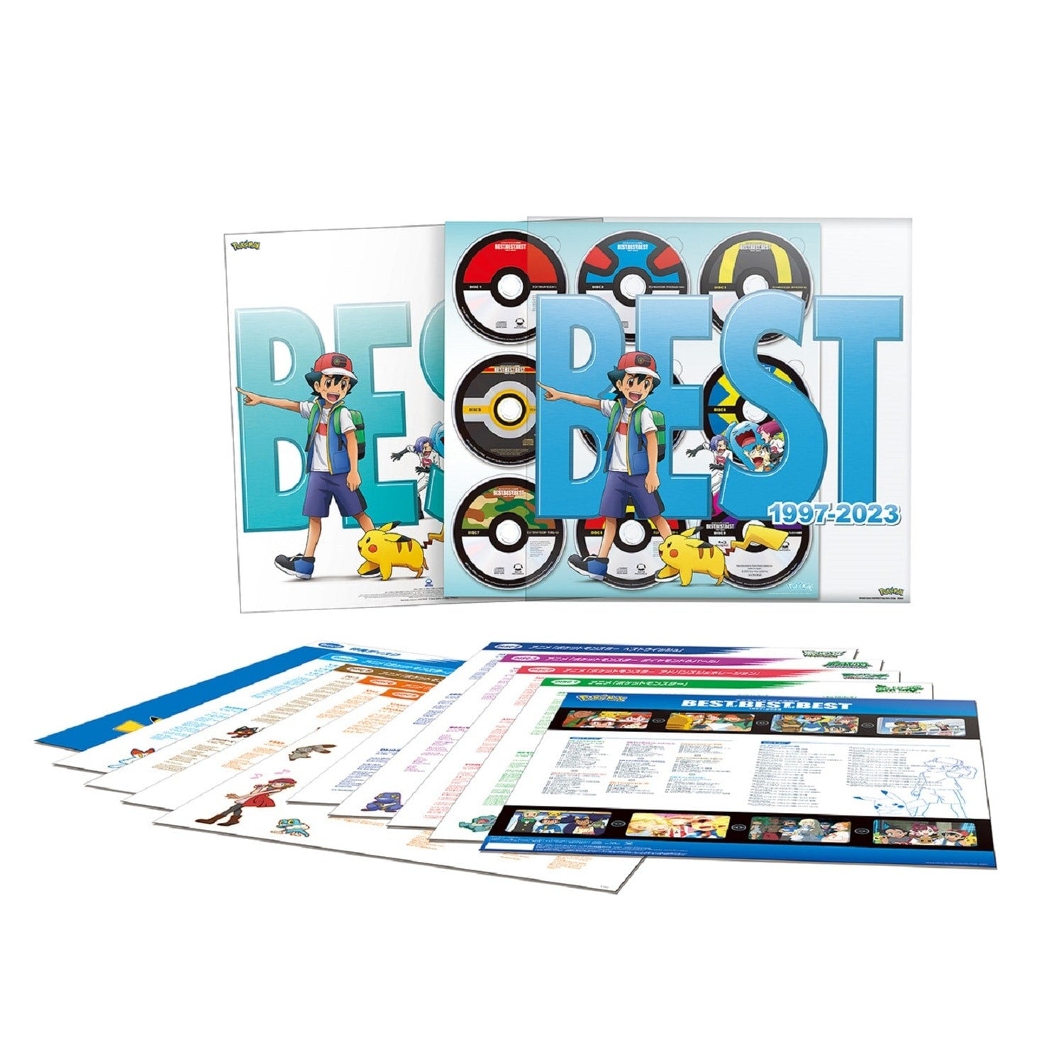 Official Pokemon Center Japan CD, Pokemon TV Anime Theme Song BEST OF BEST OF BEST 1997-2023, with Japanese packaging and col