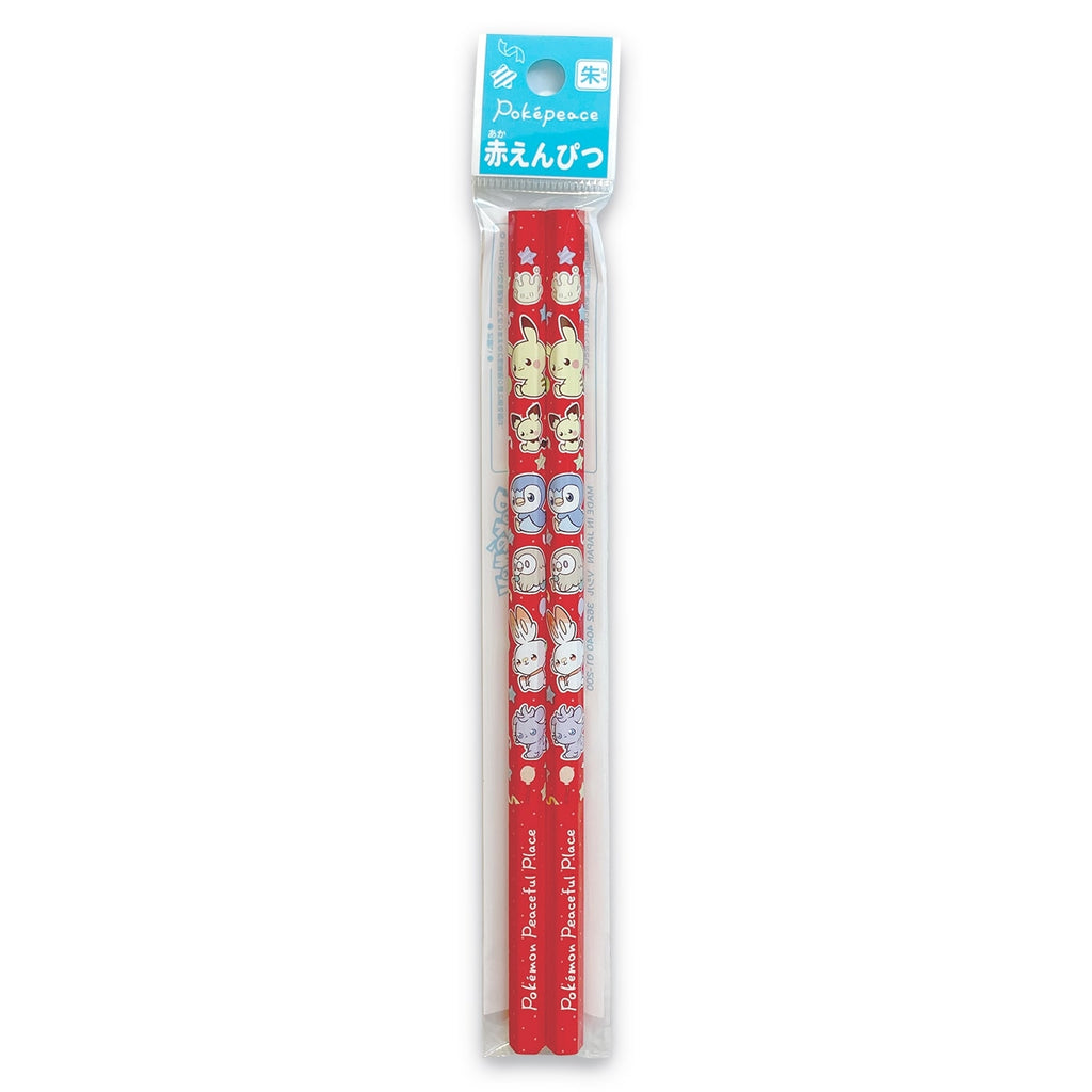 Red Pencil Poke Piece from Japan with Pokemon logo