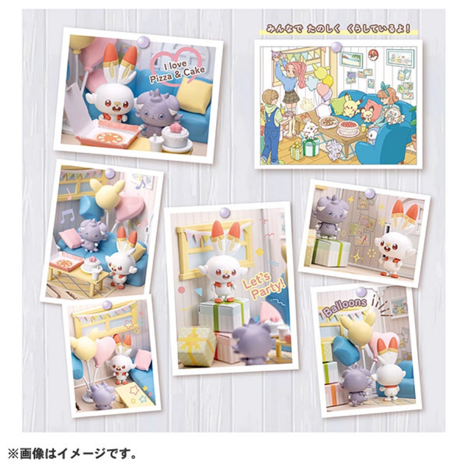 Authentic Japanese Pokemon figure Hibani & Nyasper, collectible item from Japan