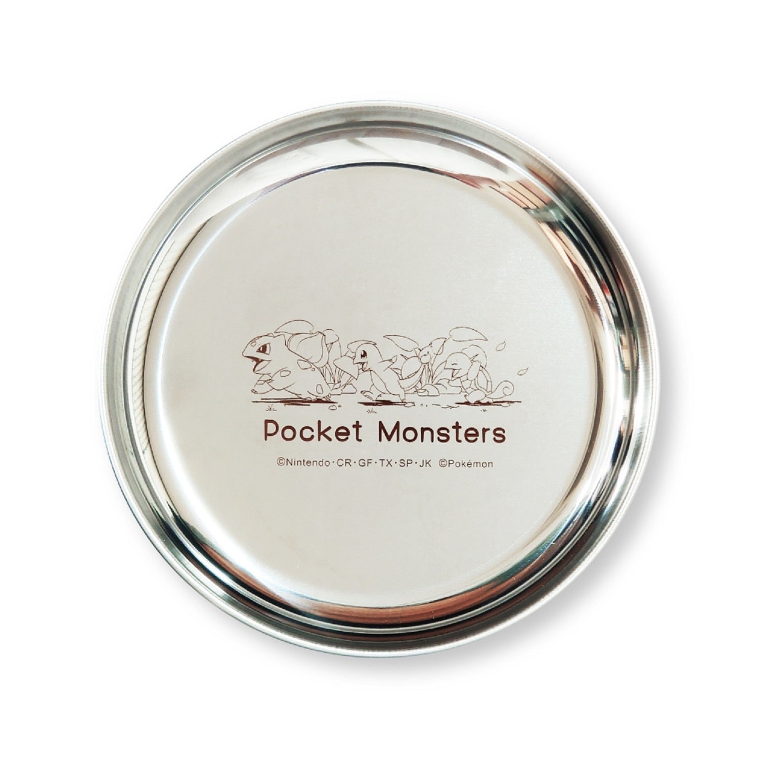 Stainless steel plate Bulbasaur & Charmander & Squirtle