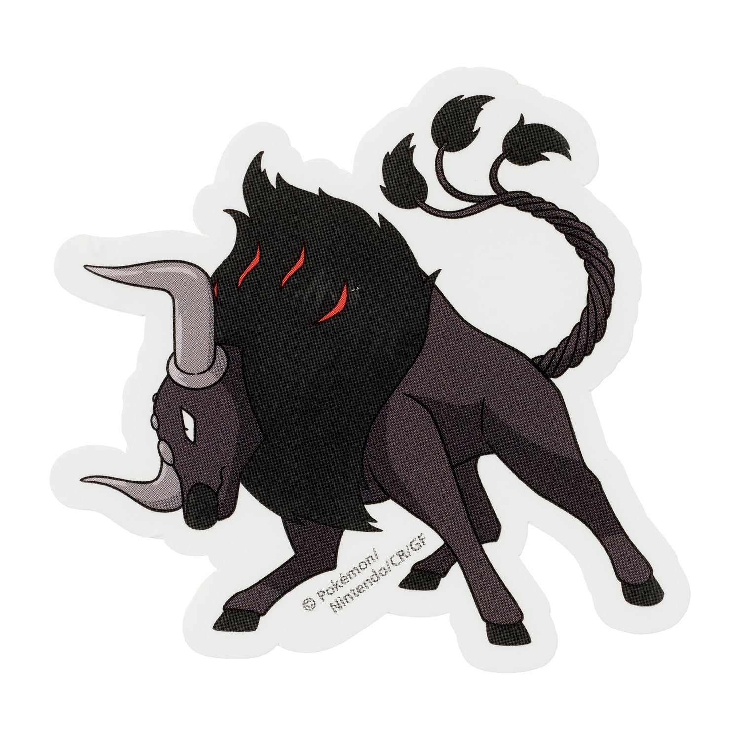 Pokemon Sticker Paldea Centaros Blaze Shu from Japan, featuring Tauros with vibrant colors