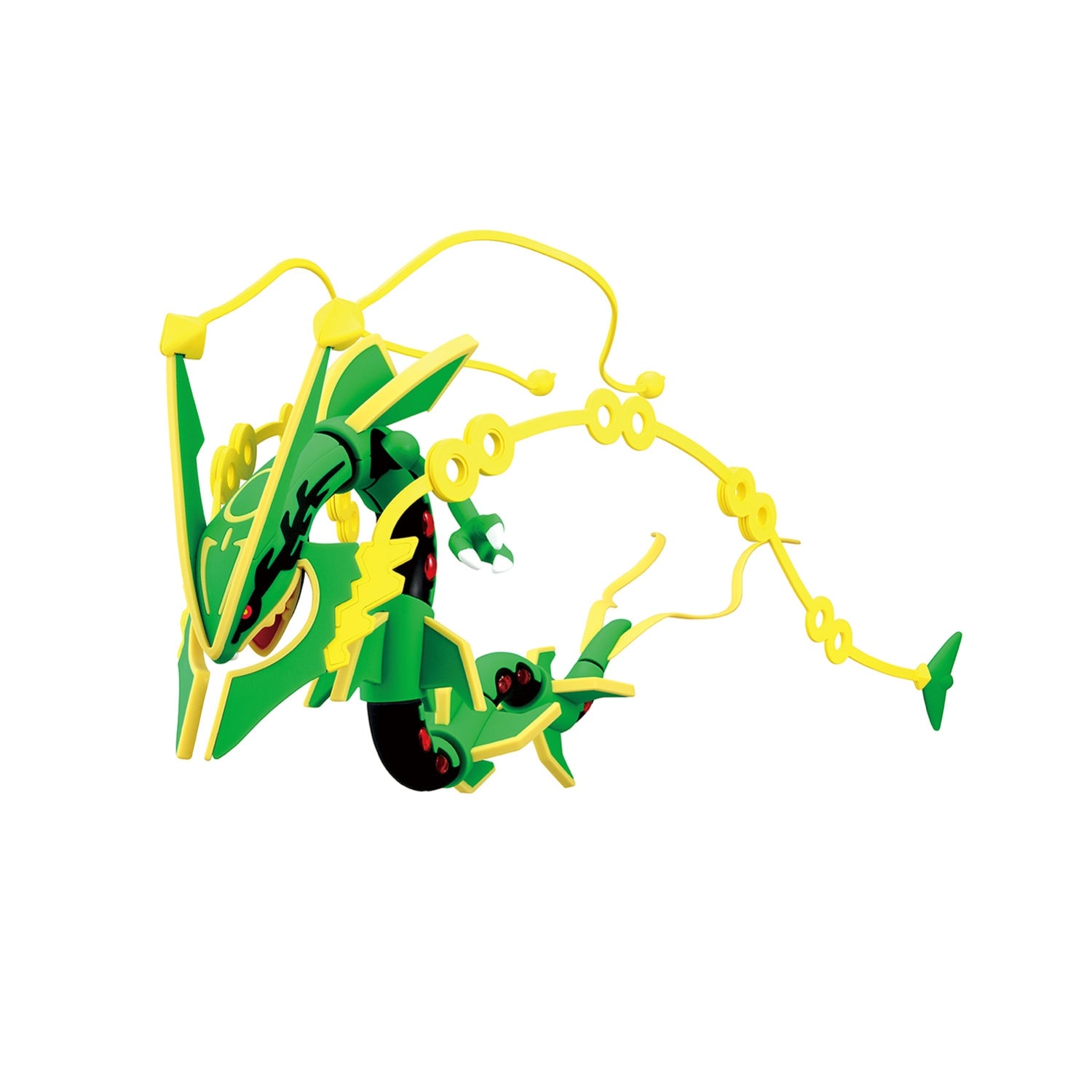 Authentic Pokemon Mega Rayquaza plastic model from Japan with detailed wings and body