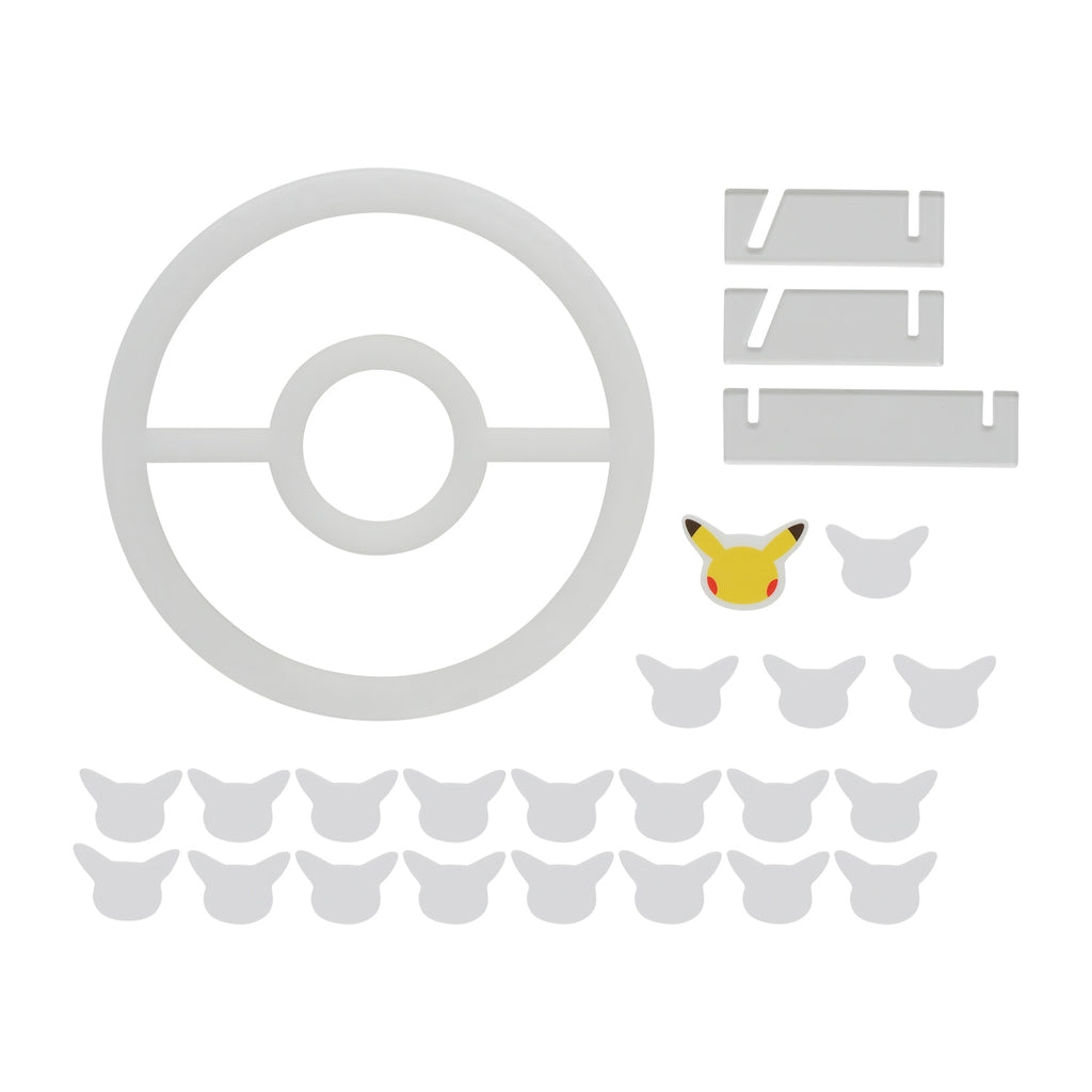 Close-up of Pikachu's face on Acrylic Drop, Japanese collectible