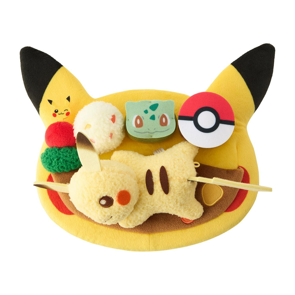 Pikachu cafe plate plushie from Japan, high-quality material