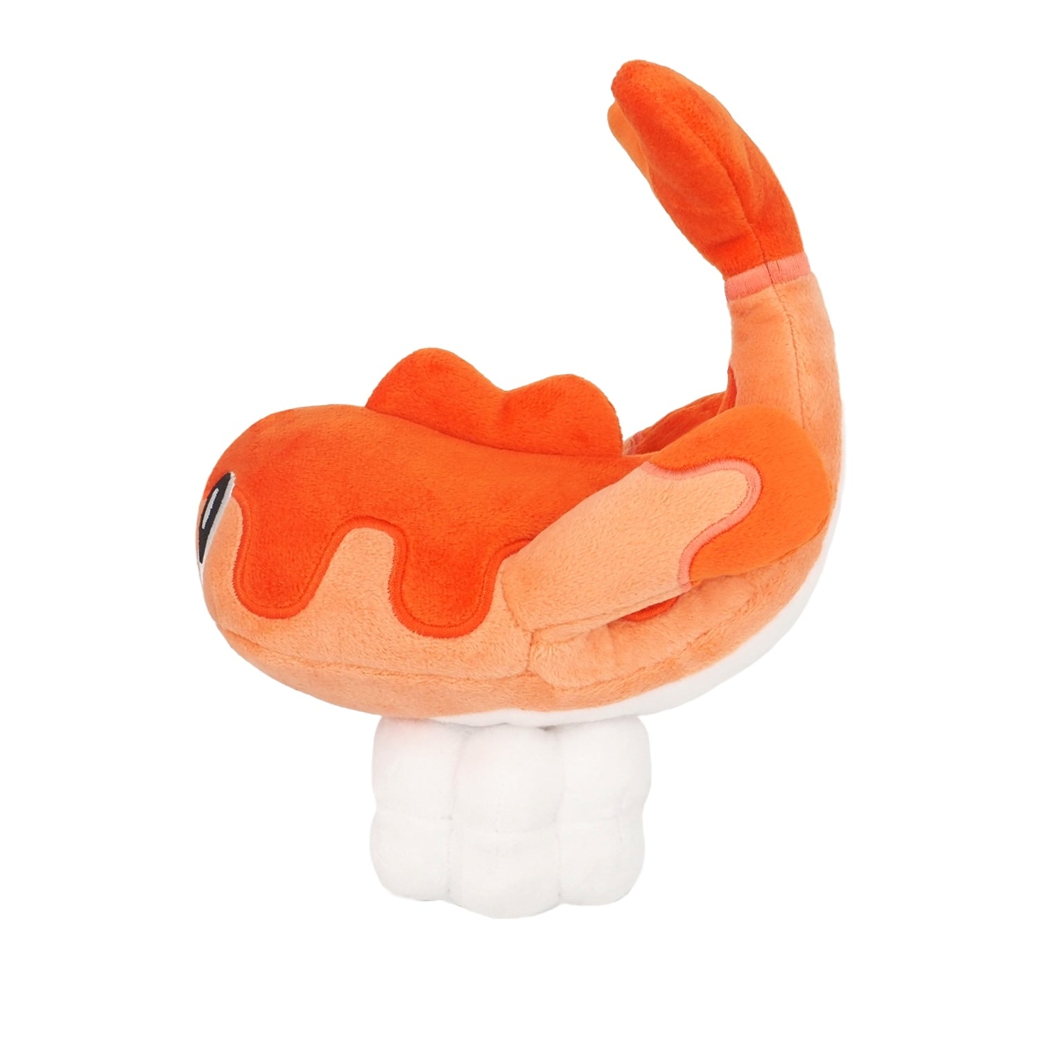 Back view of Sharitatsu plush toy, showing detailed stitching from Japan