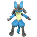 Lucario plush toy from Japan, standing pose with blue aura
