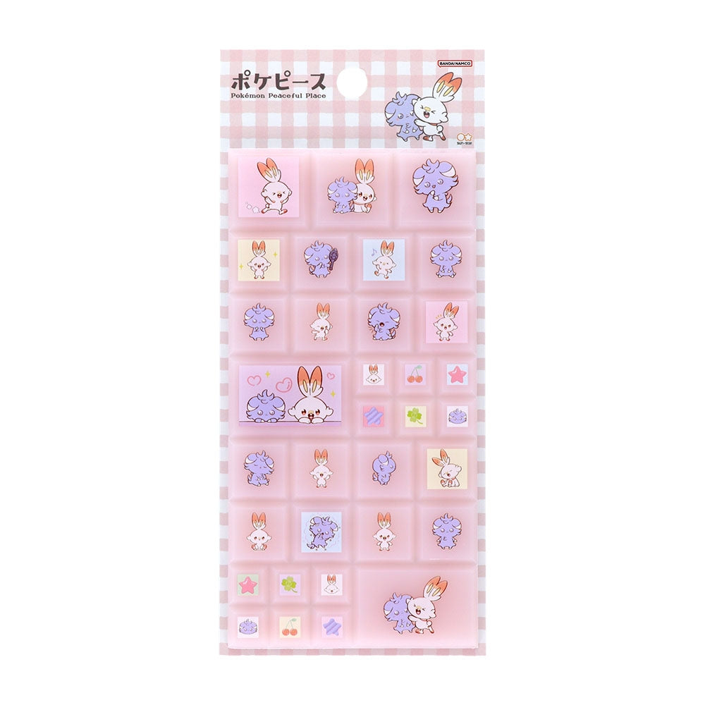 Nyasper & Hibani Tile Seal from Japan, featuring Scorbunny design