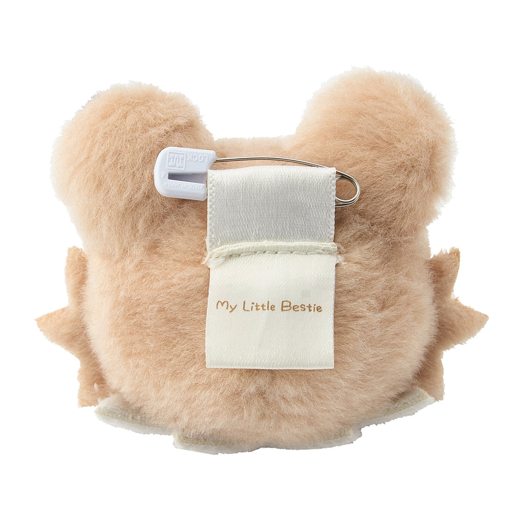 Adorable My Little Bestie Dog Plush Badge with soft plush material from Japan