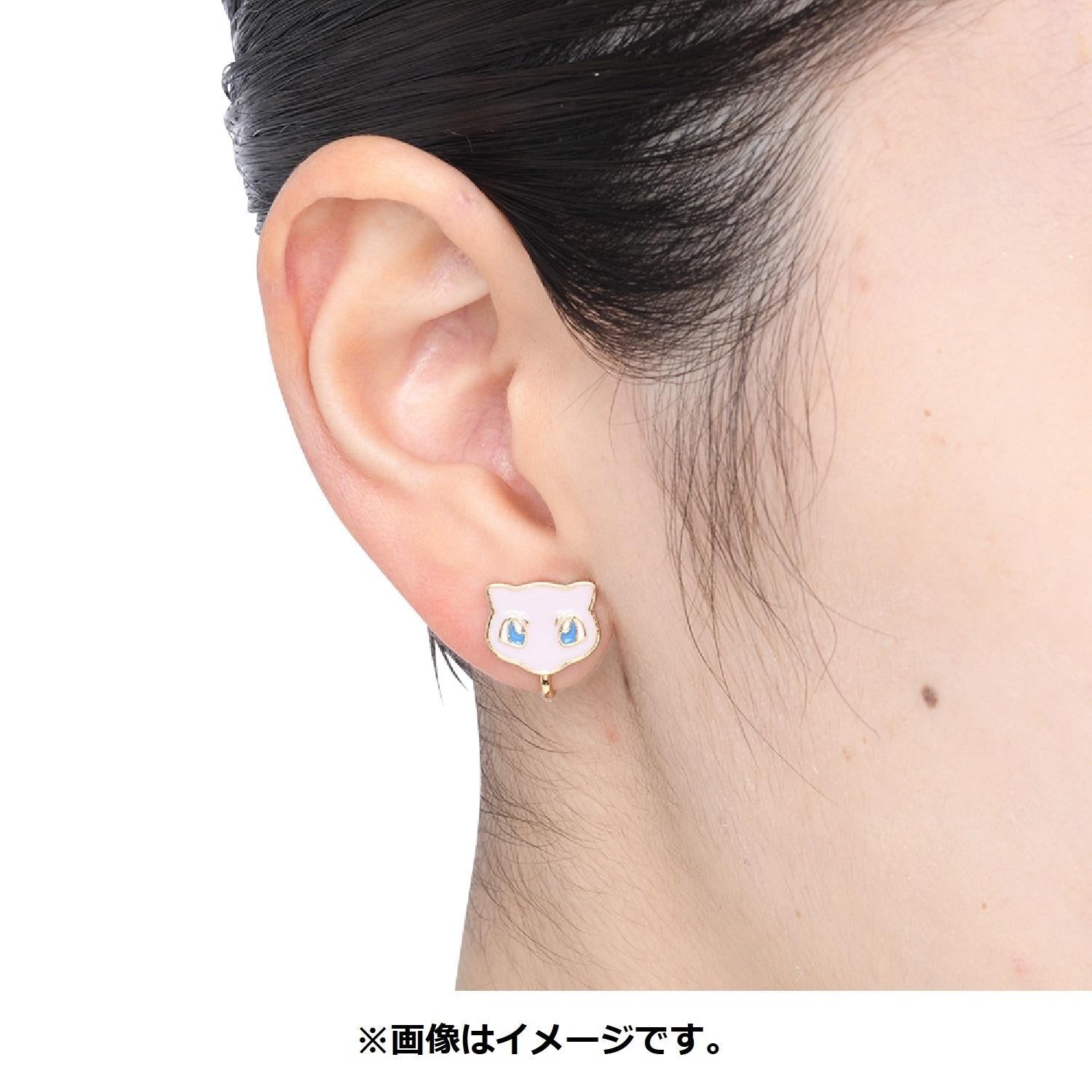 Pokémon earrings Mew with colorful accents, shipped from Japan