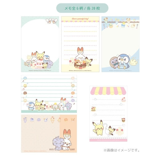 Close-up of Patapata Memo B Sweets shop Pokepiece from Pokemon Center Online, Japan