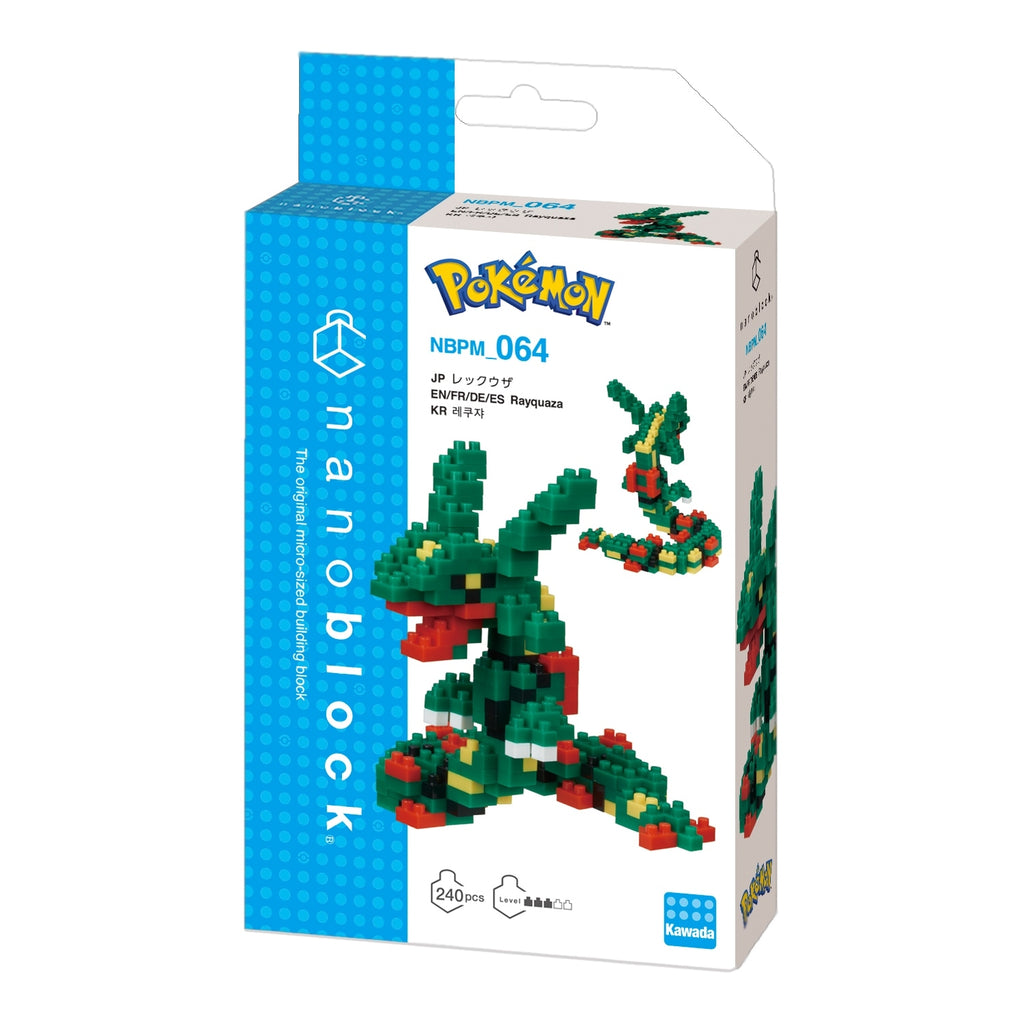 Nanoblock Rayquaza figure with detailed wings from Japan