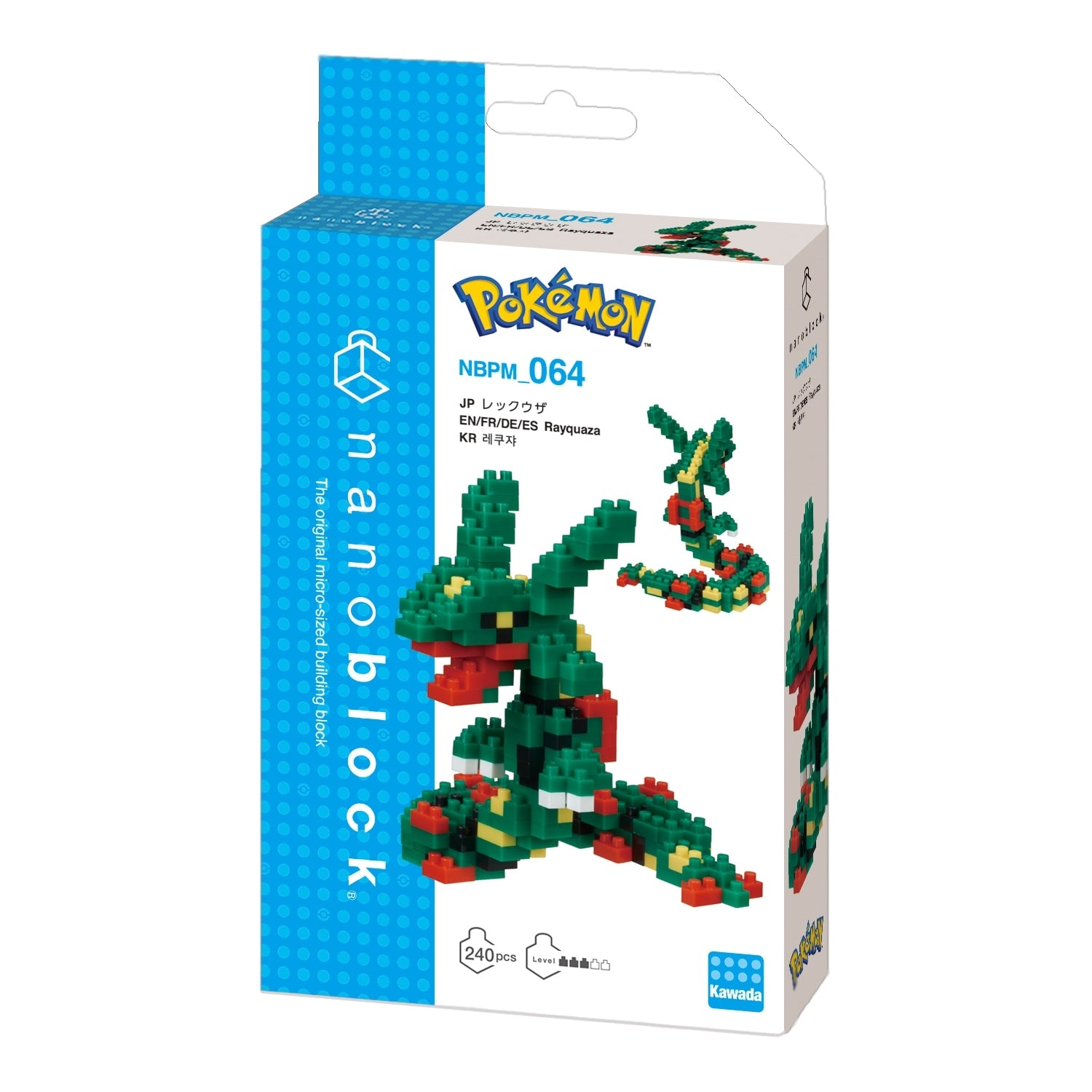 Nanoblock Rayquaza figure with detailed wings from Japan