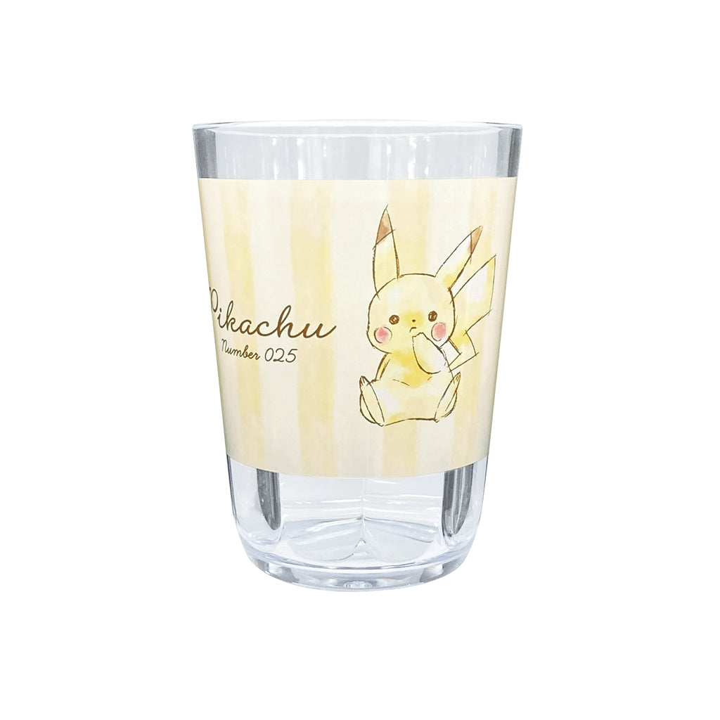 Clear tumbler 370ML "Pikachu number025" sitting_yellow