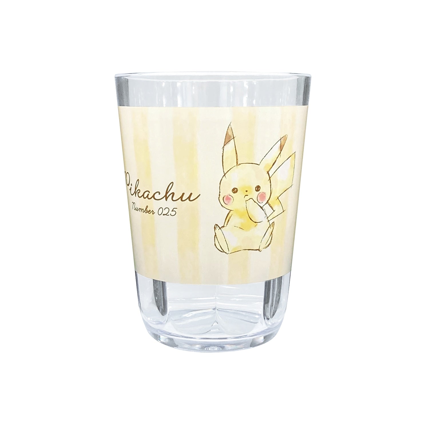 Clear tumbler 370ML "Pikachu number025" sitting_yellow