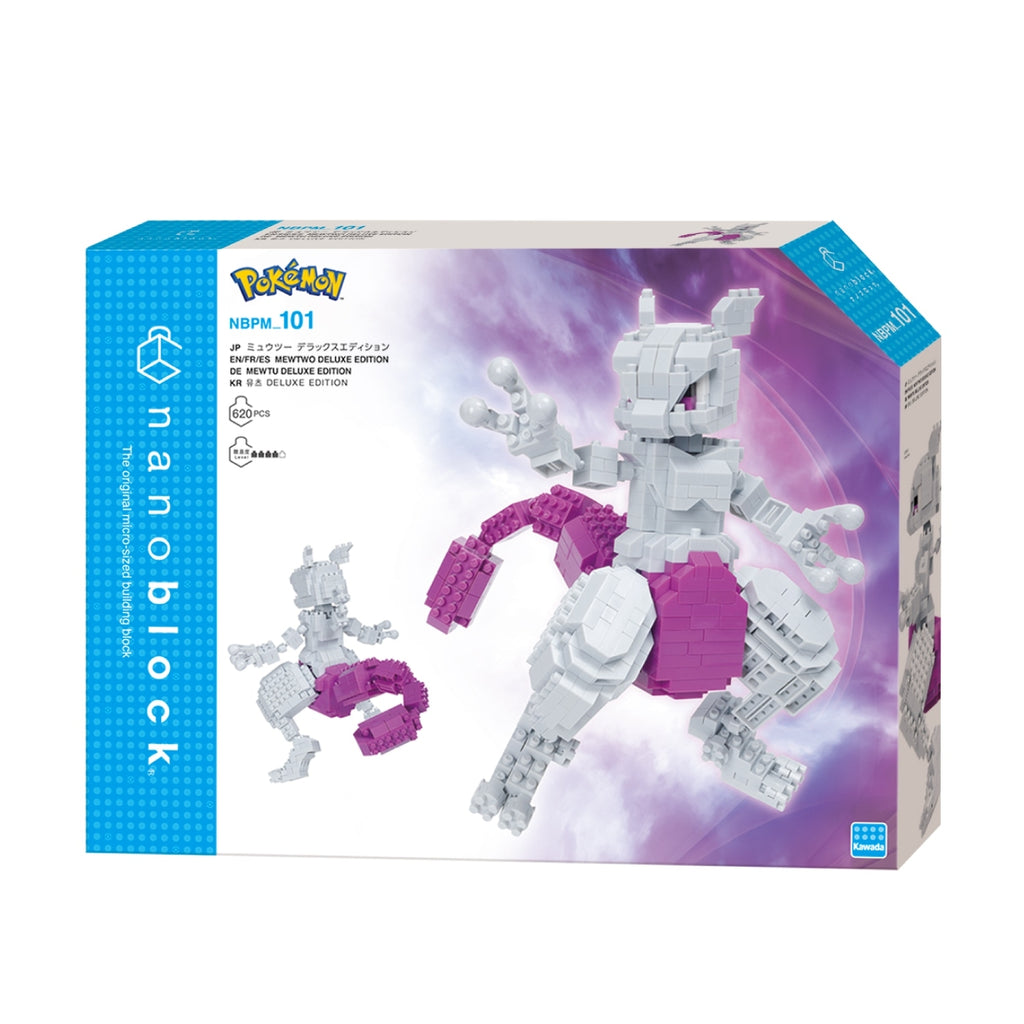 Nanoblock Mewtwo Deluxe Edition from Japan, detailed Pokemon figure