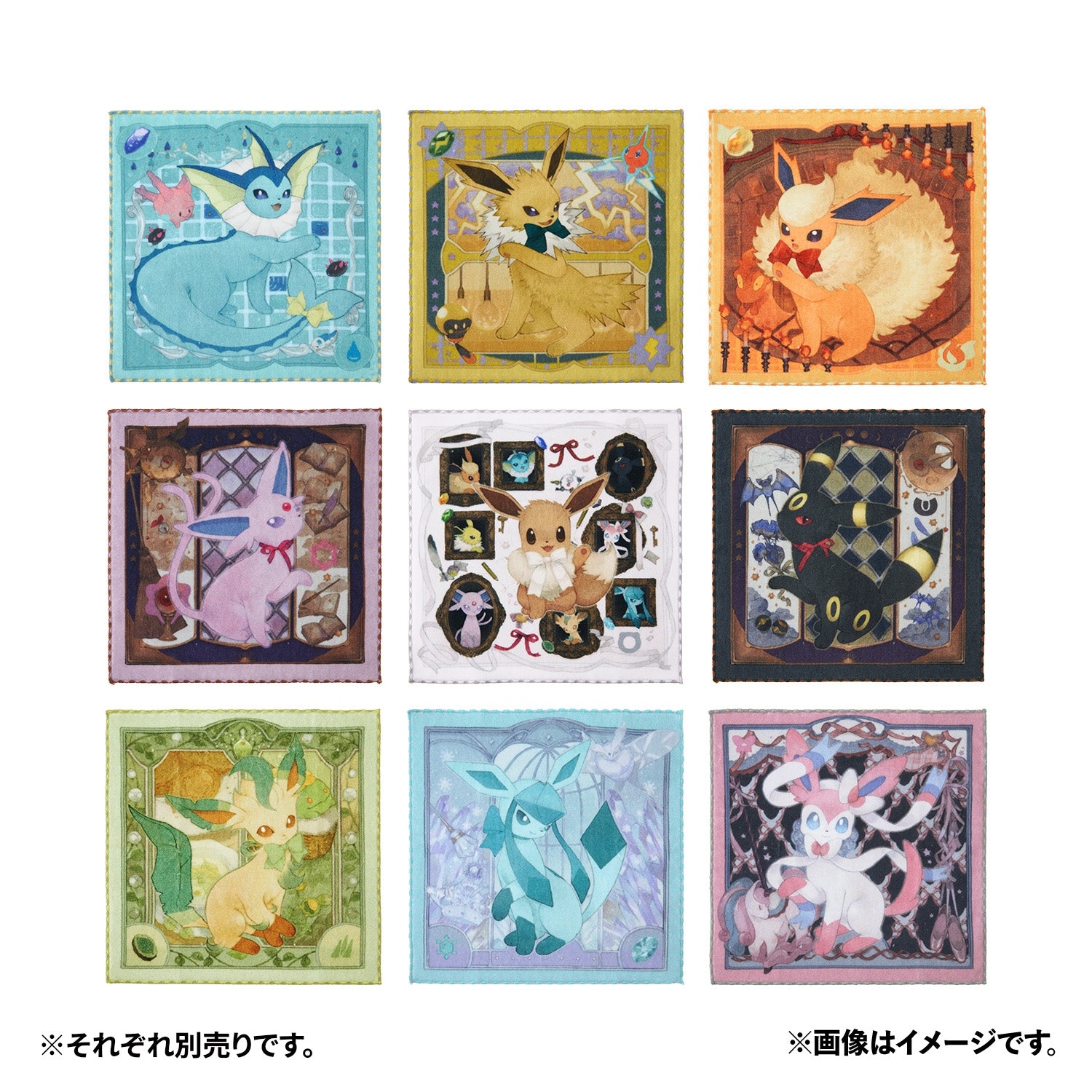 Authentic Japanese Eevee hand towel with Nymphia design