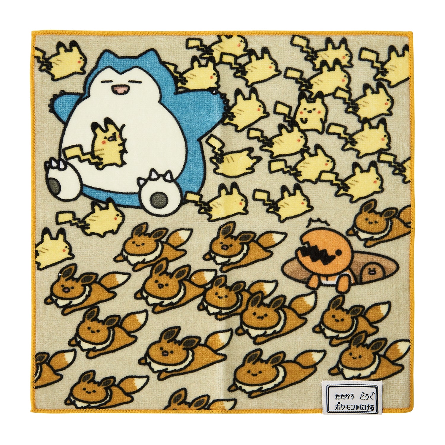 Nyu Pikachu Eevee hand towel with cute character design from Japan