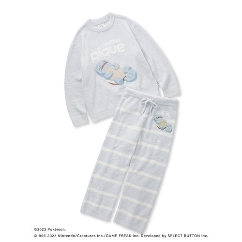 [gelato pique] Baby moco jacquard pullover & long pants set blue