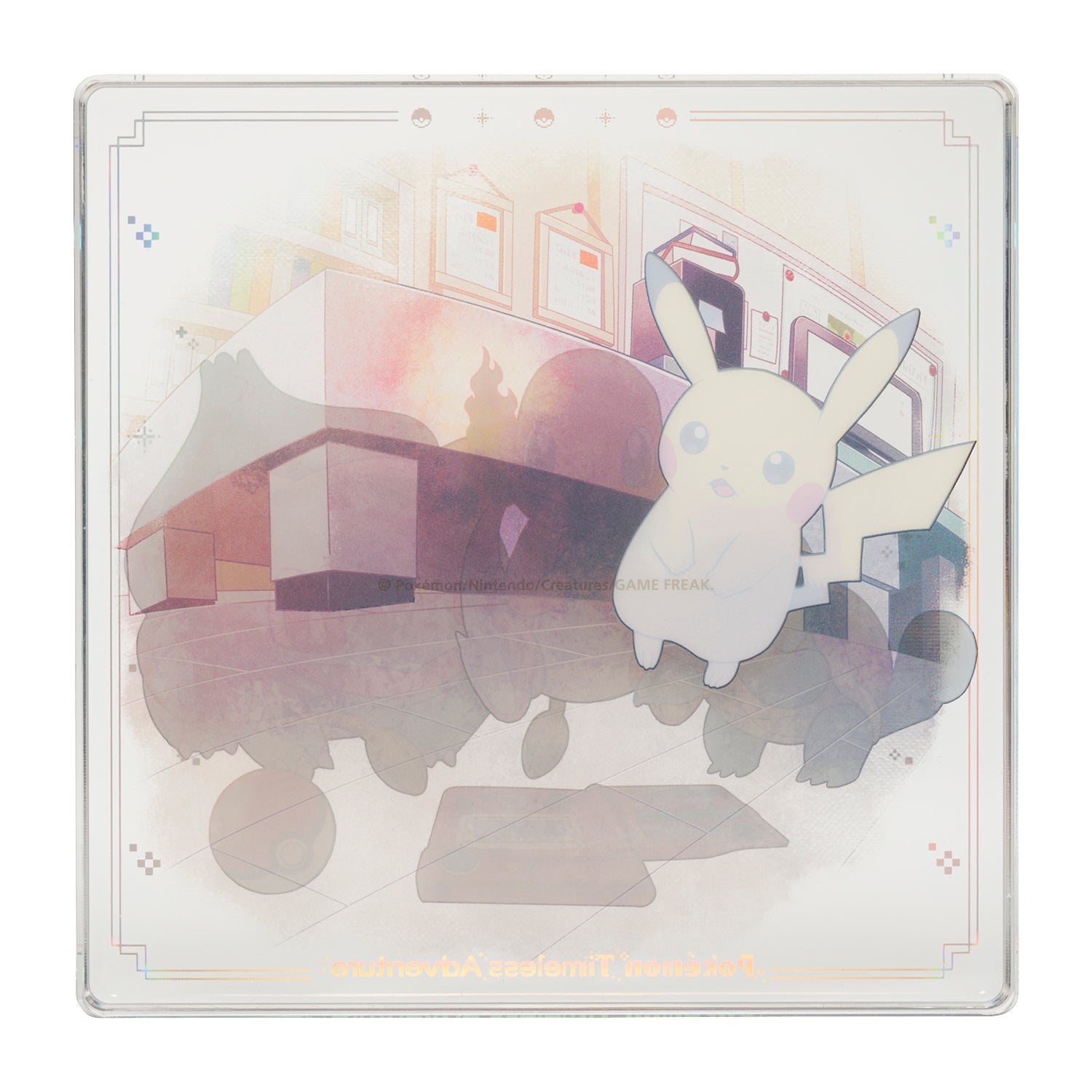 Authentic Pokémon Timeless Adventure Kanto Acrylic Block from Japan, with official Pokémon Center packaging