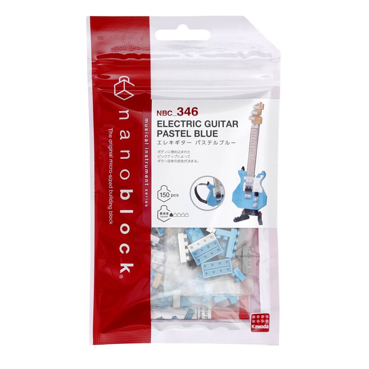 nanoblock electric guitar pastel blue