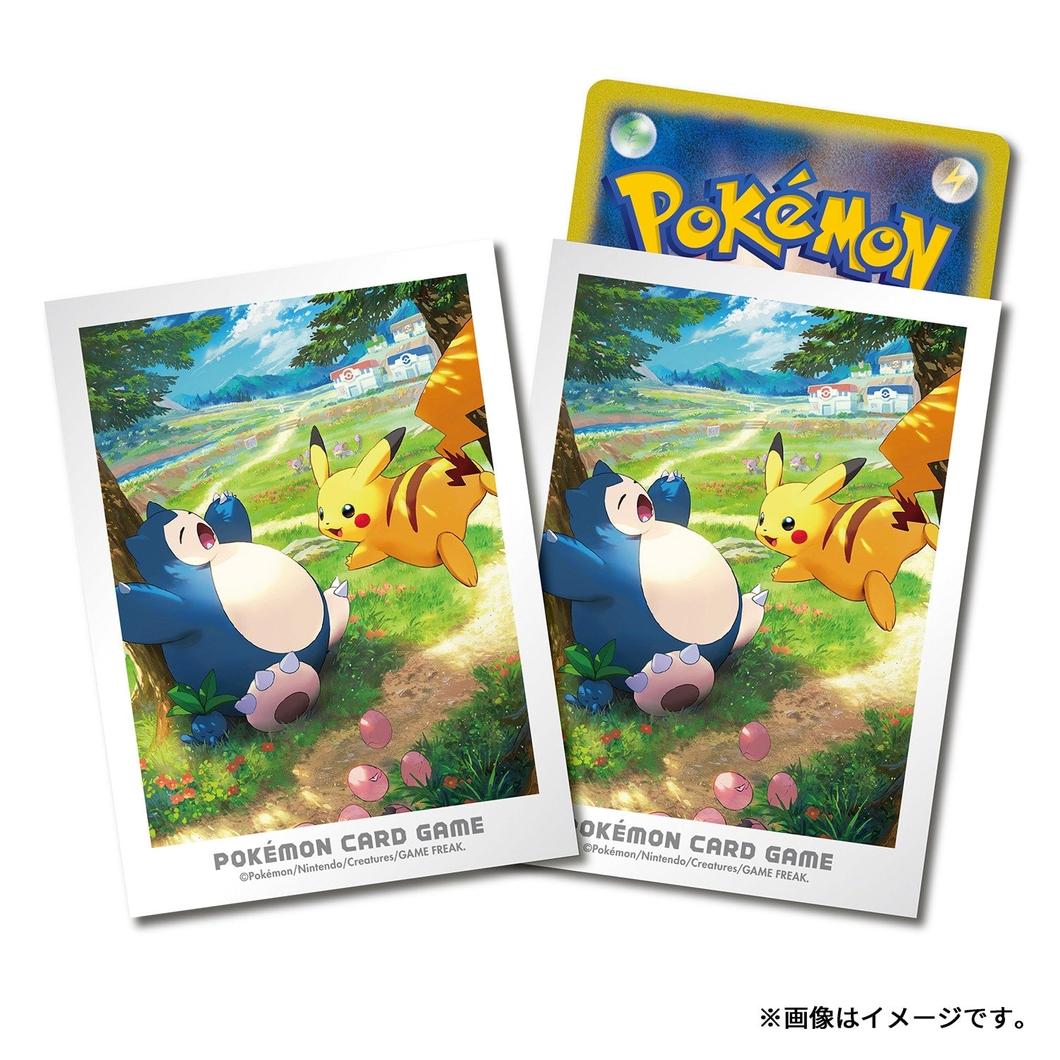 Pokémon TCG Deck Shield Kanto Adventure – Pikachu & Snorlax (64ct)