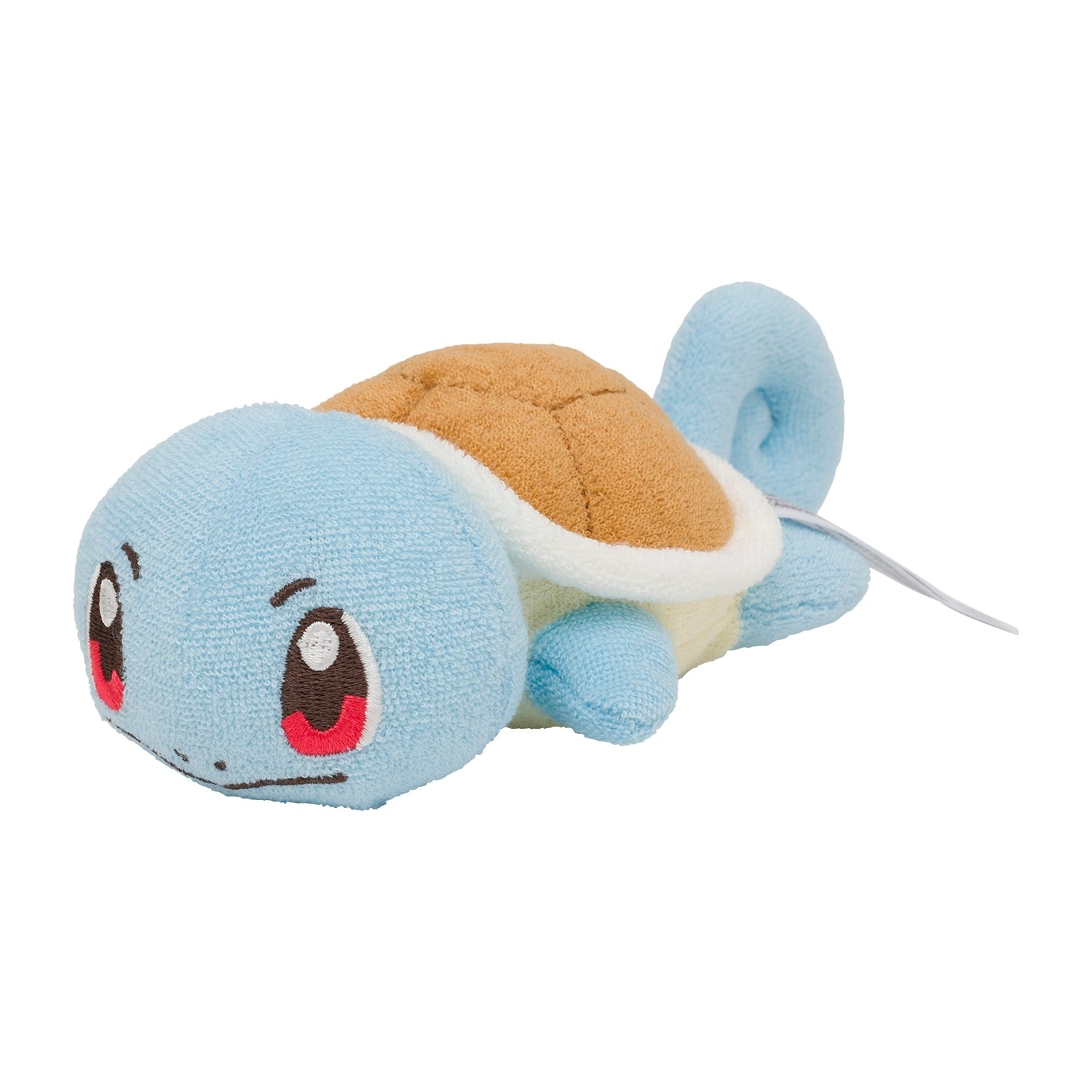 Squirtle plushie from Japan with blue eyes and a big smile