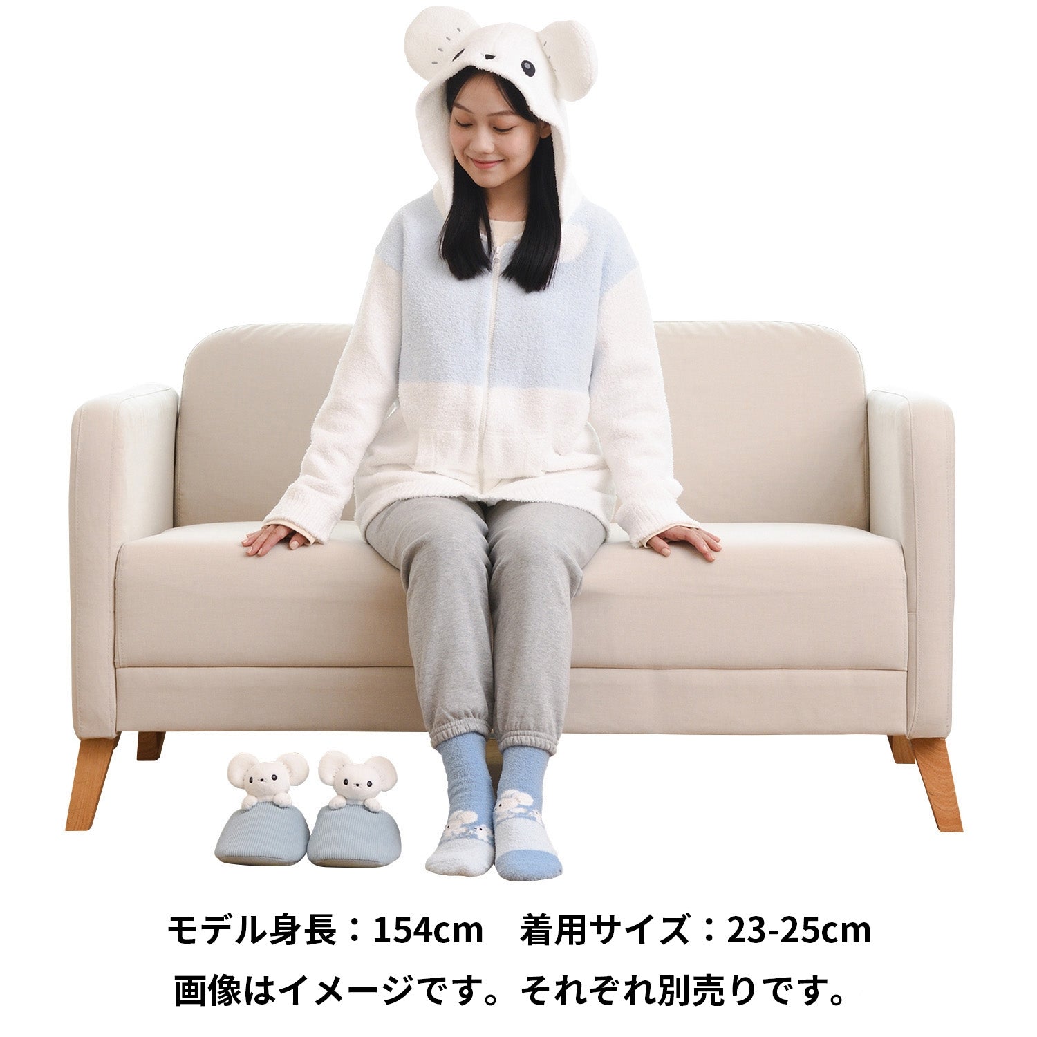 Fluffy middle socks WAKKA de IKKA (23-25cm)