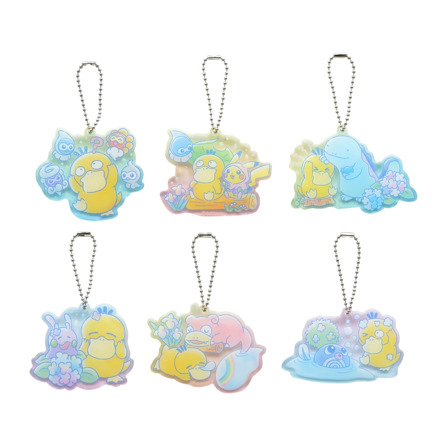 Psyduck Acrylic Charm from Japan, featuring a cute Water-type Pokemon design