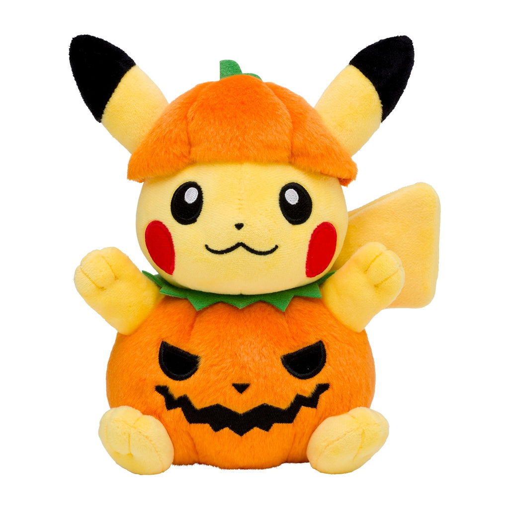 Pikachu pumpkin plush from Japan with bright orange color