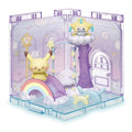 Poke Peace House Hoshizora Park Pikachu & Jirachi figure from Japan, vibrant colors
