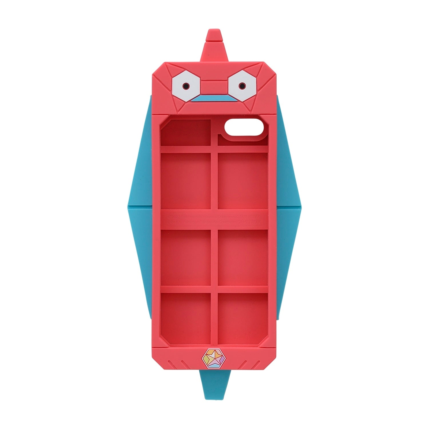 Close-up of Porygon phone case, detailed design from Japanese manufacturer