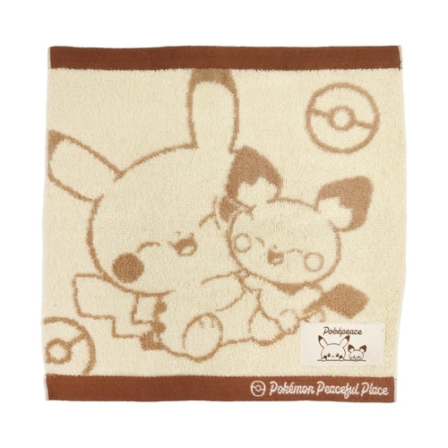 Pokemon mini towel with colorful Pokepiece design from Japan