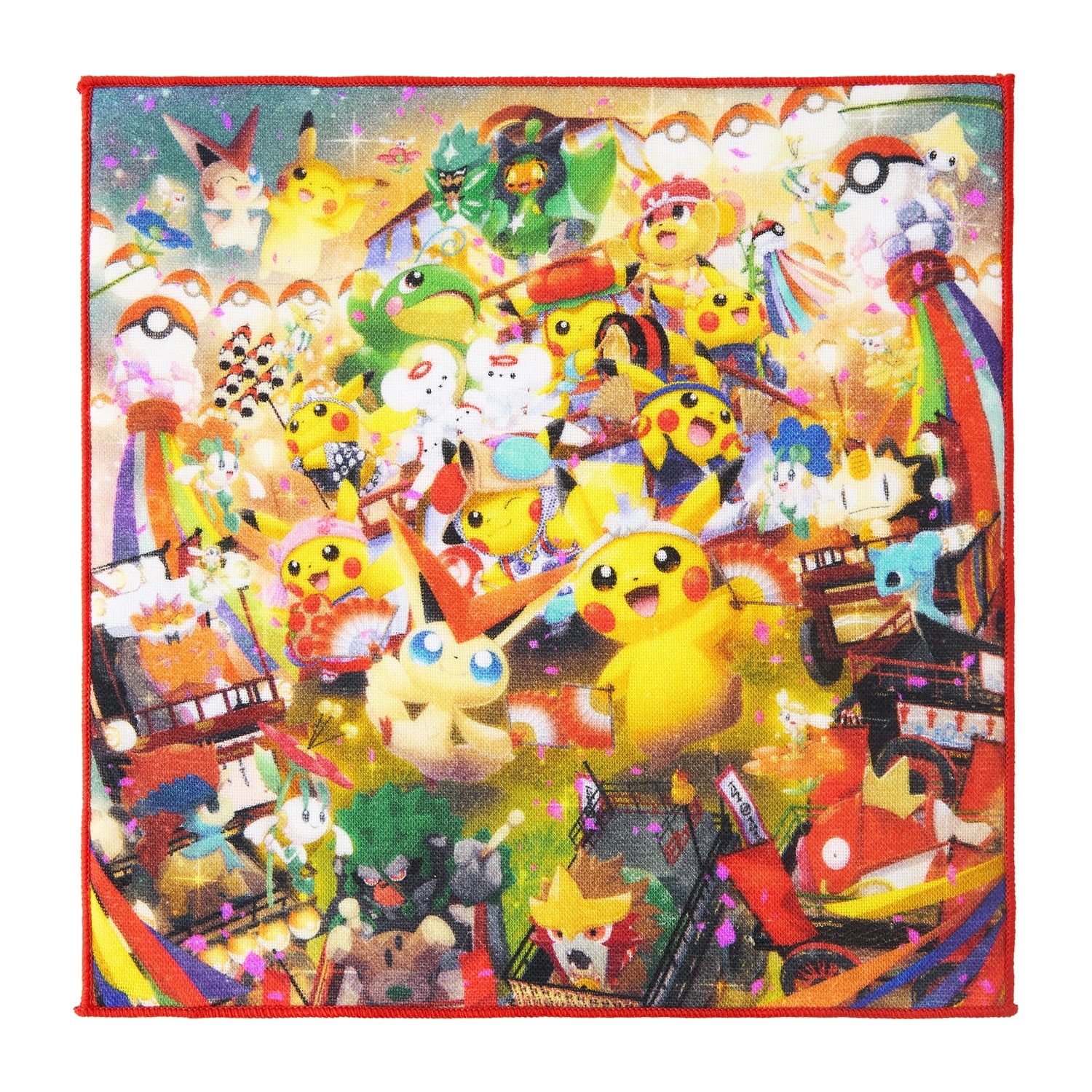 Pokemon Hand Towel with colorful characters from Japan